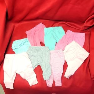 8 pairs pants preemie pants